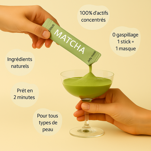 JELLYCIOUS – MATCHA Jelly Mask I Masque en gelée purifiant, apaisant & illuminateur