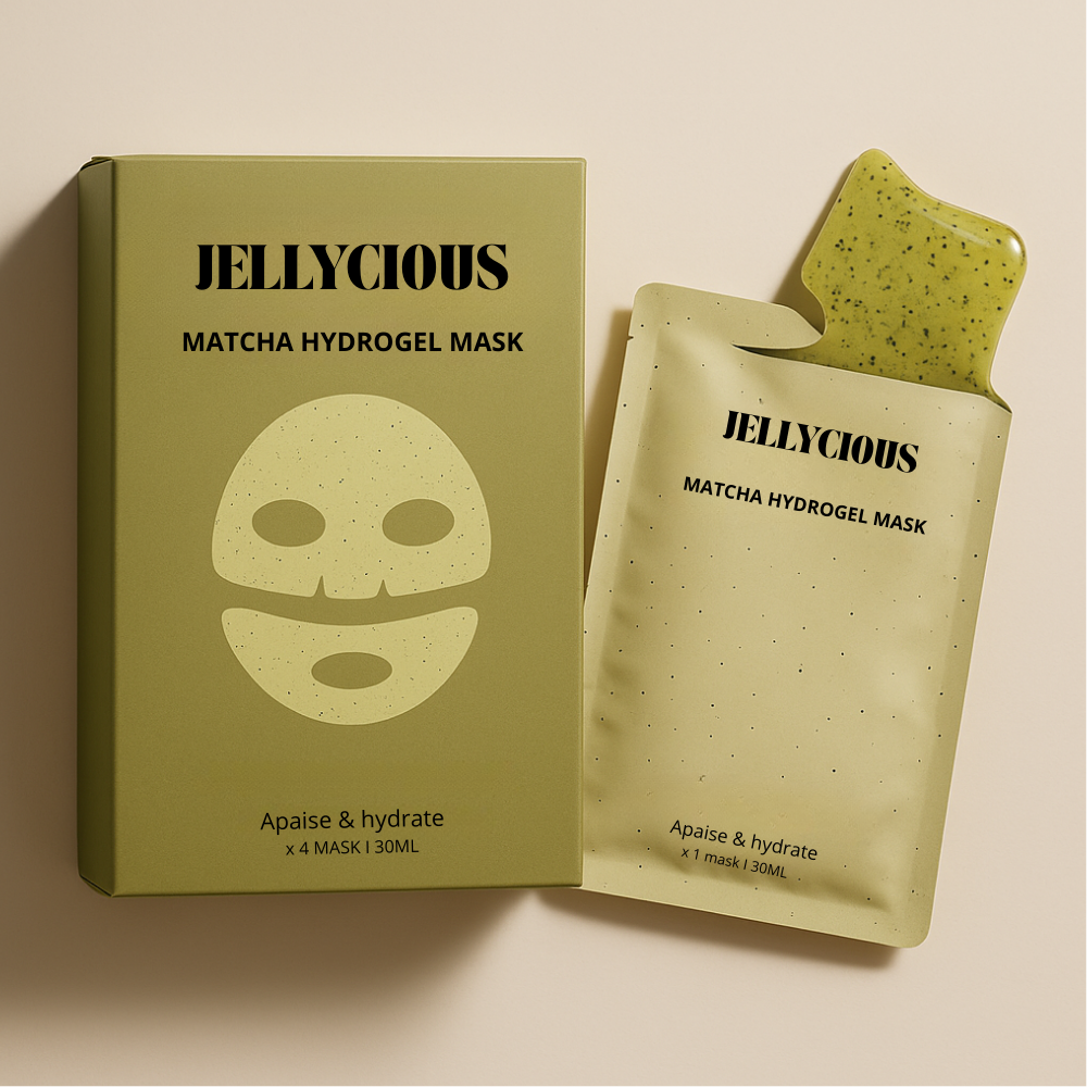 JELLYCIOUS - Matcha Hydrogel Mask l Nettoie, apaise & hydrate